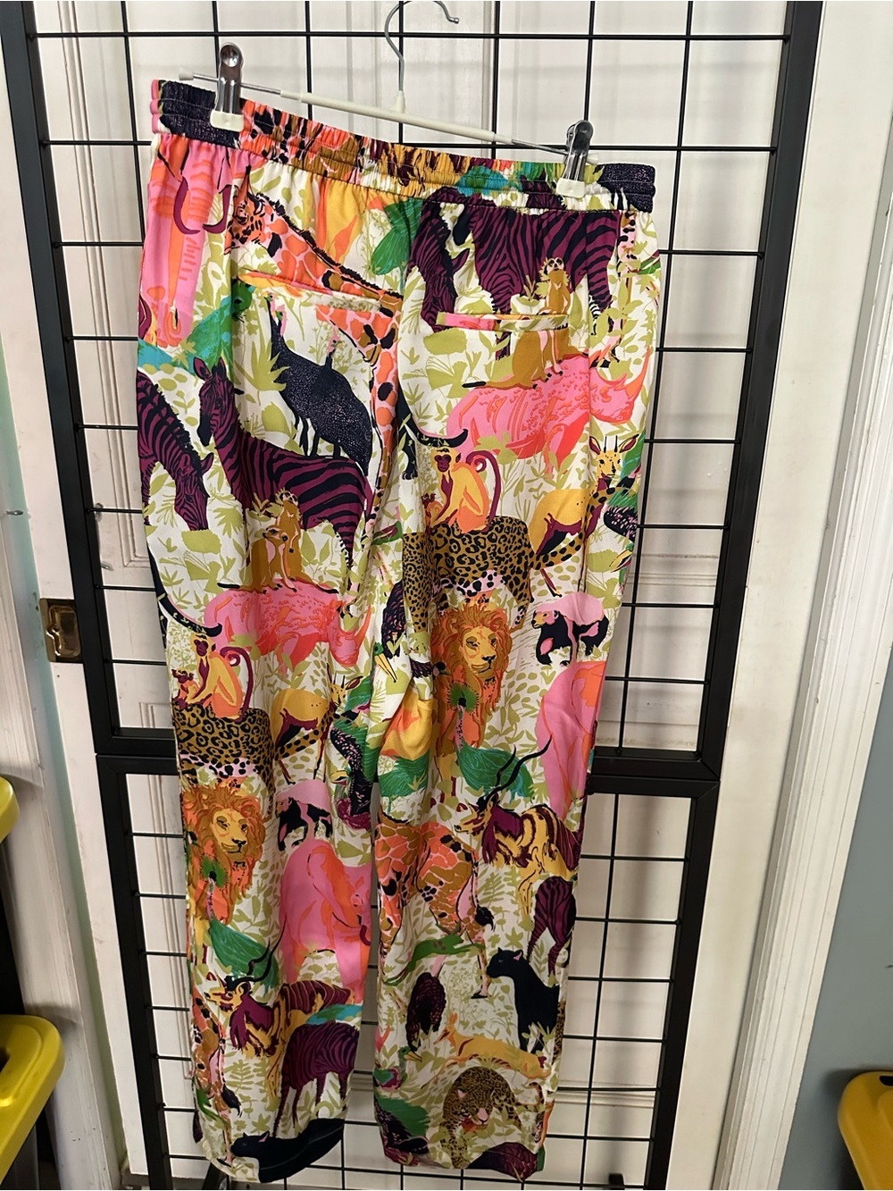 J. Crew Multicolor Safari Print lounge flowy Pants - Picture 7 of 10